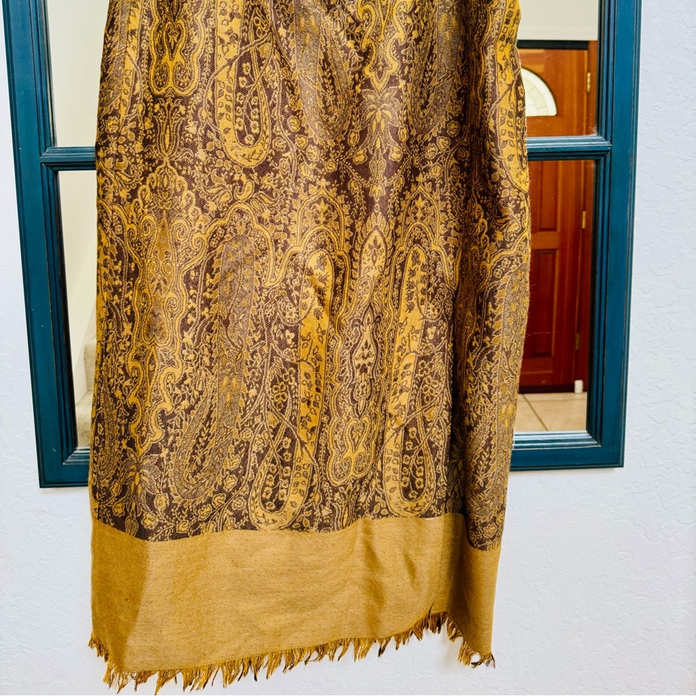 NWT Linda Allard Ellen Tracy Brown Fringe Skirt